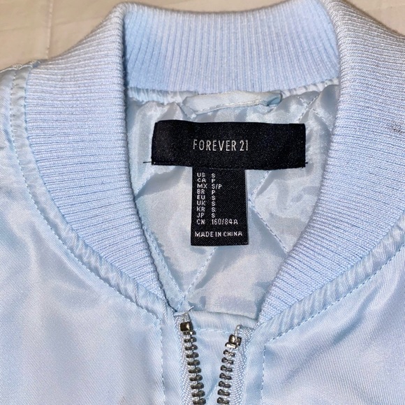 Light Blue Bomber Jacket - Picture 2 of 4